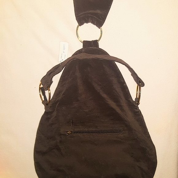 Brown velvet purse and set of cristal flower Neckless with earrings - Picture 8 of 9